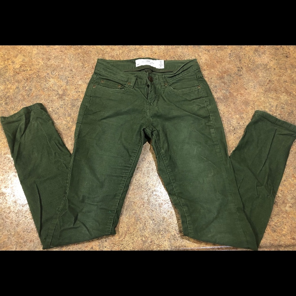 H&M green corduroy jeans
